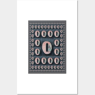 CAPITAL LETTER O. MAGIC CARPET Repeated Size Reductions Posters and Art